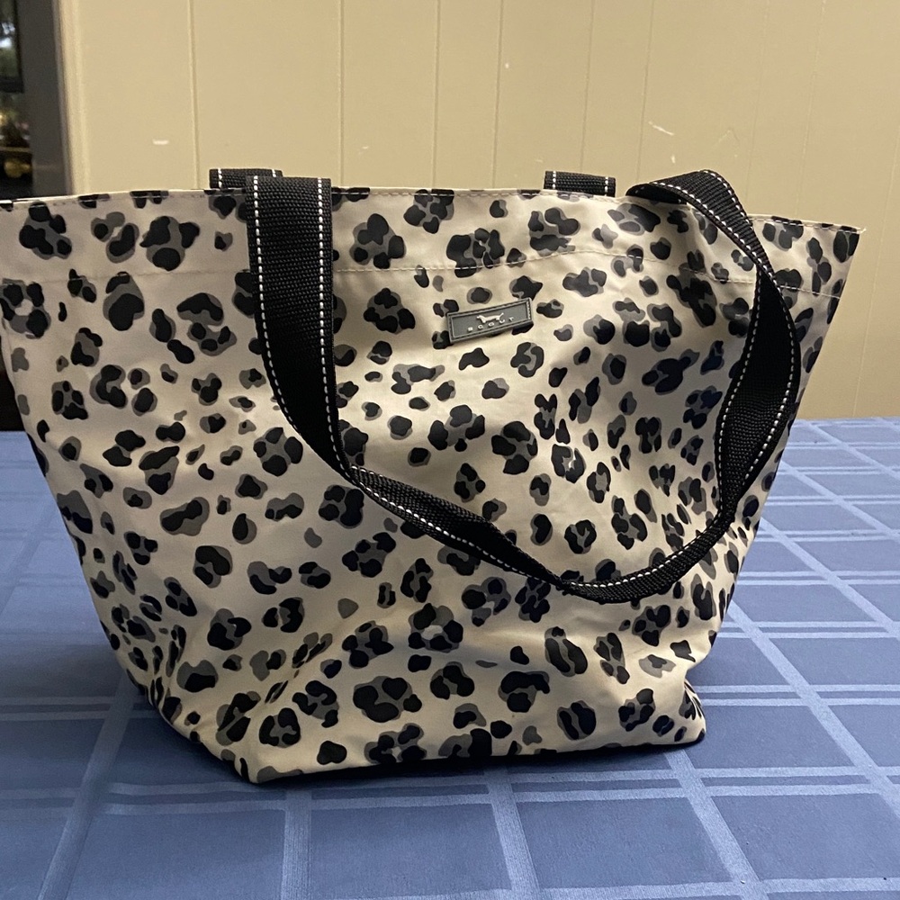 Scout Black and Cream Leopard Print Tote